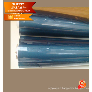 Transparent pvc bleu super clair film pour faire un sac